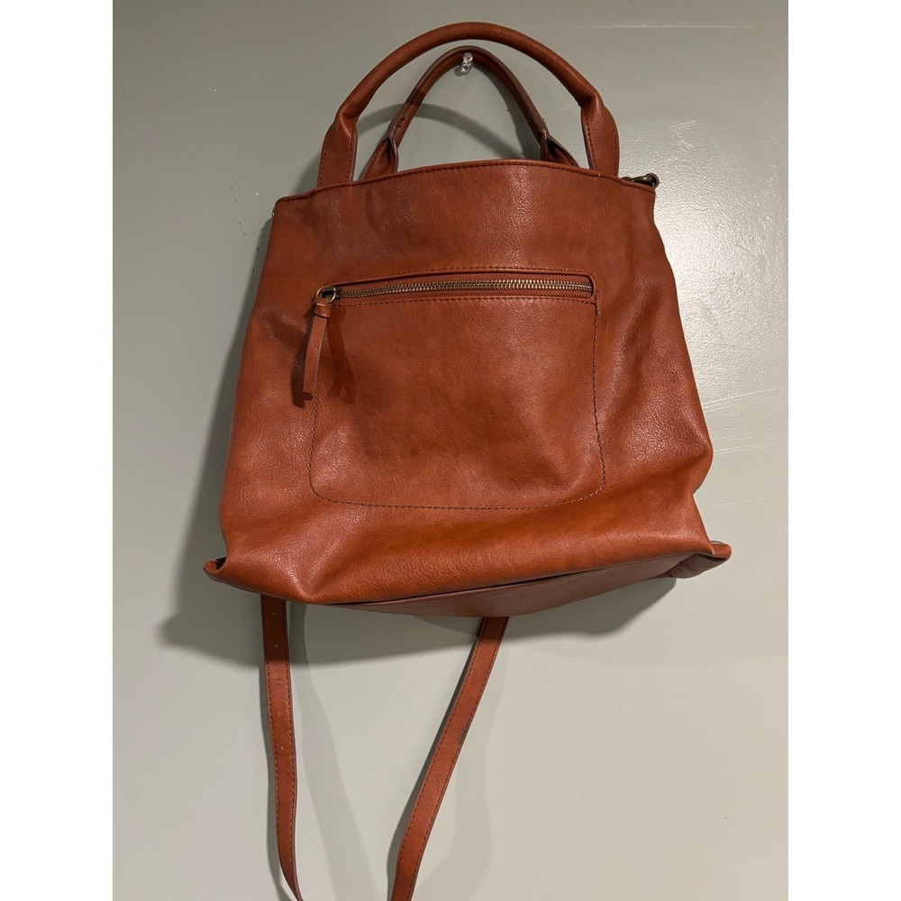 Sonoma Woman's Brown Faux Leather Cross Body Purse